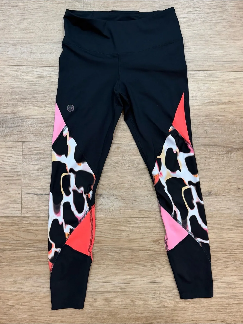 Under Armour Rush Celliant Infrared Leggings Medium Colorblock Print - Excellent